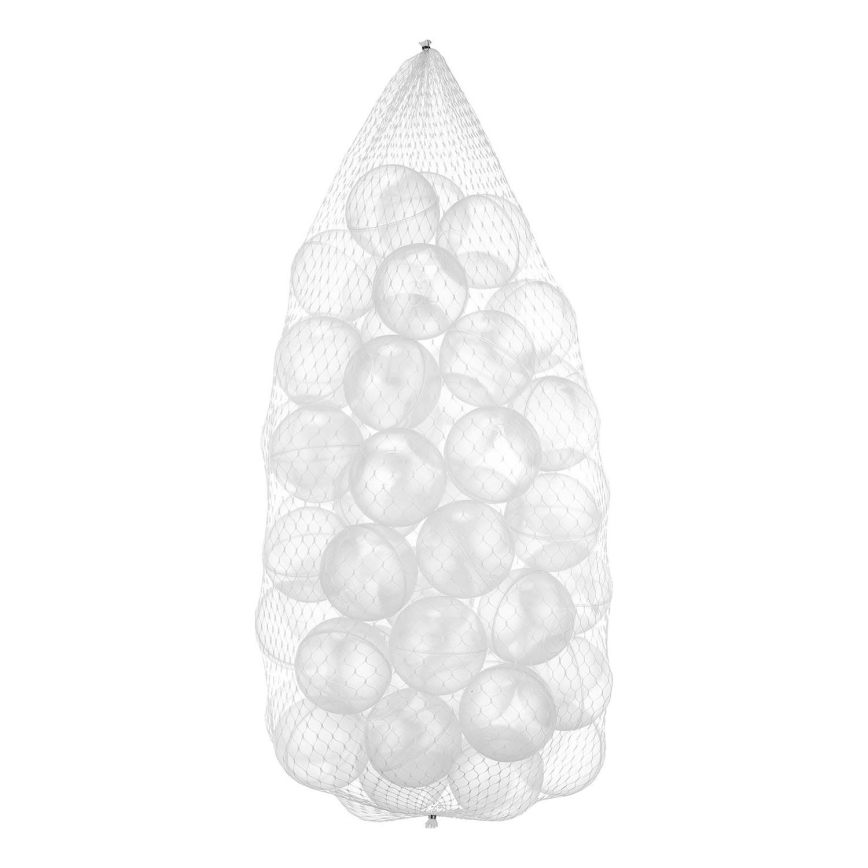 Bolas de plástico para jugar 50 uds. diámetro 7 cm transparentes