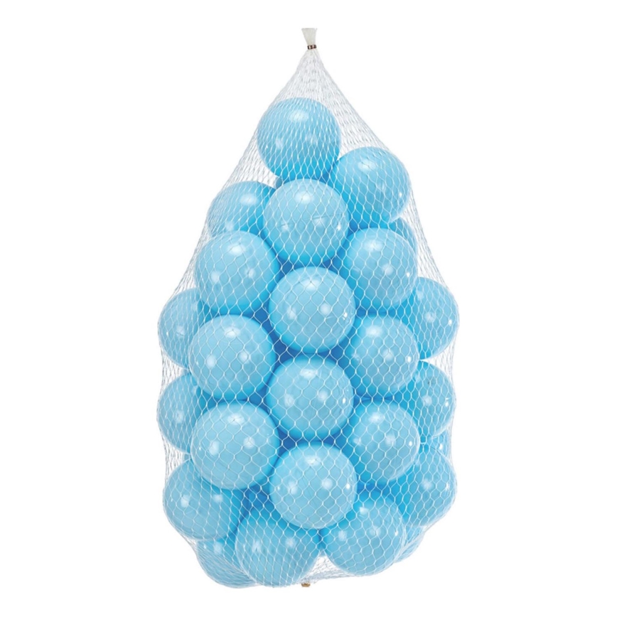 Bolas de plástico para jugar 50 unidades, diámetro 7 cm, azul