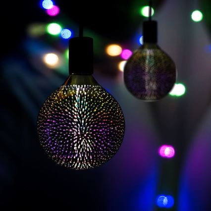 Bombilla decorativa LED 3D FILAMENTO G125 E27/4W/230V 3000K