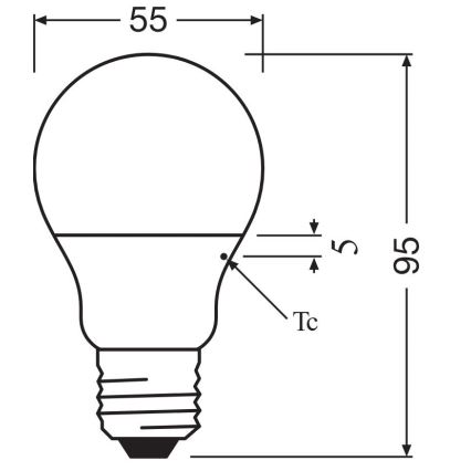 Bombilla LED A40 E27/4,9W/230V 2700K - Osram
