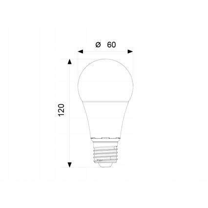 Bombilla LED A60 E27/12W/230V 3000K