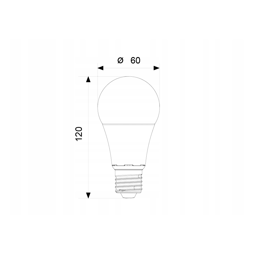 Bombilla LED A60 E27/12W/230V 3000K