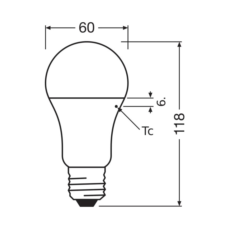 Bombilla LED A60 E27/13W/230V 3000K - Osram