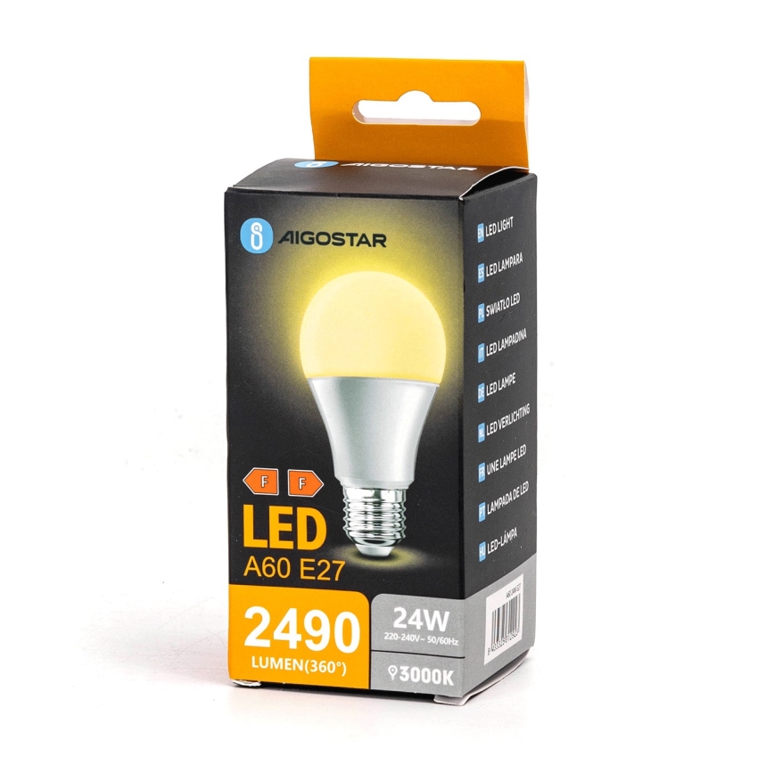 Bombilla LED A60 E27/24W/230V 3000K - Aigostar