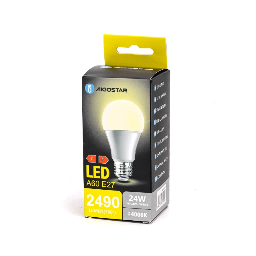 Bombilla LED A60 E27/24W/230V 4000K - Aigostar