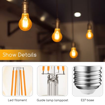 Bombilla LED A60 E27/4W/230V 2200K - Aigostar