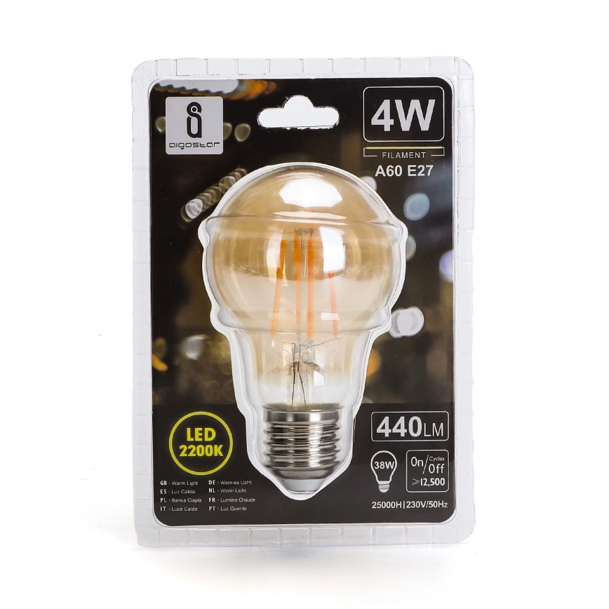 Bombilla LED A60 E27/4W/230V 2200K - Aigostar