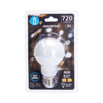 Bombilla LED A60 E27/6W/230V 6500K 330° - Aigostar
