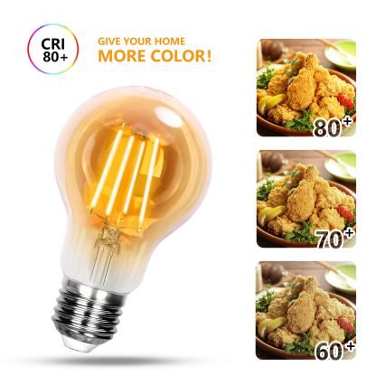 Bombilla LED A60 E27/8W/230V 2200K - Aigostar