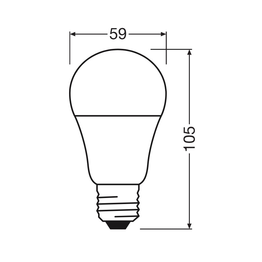Bombilla LED A60 E27/8W/230V 6500K - Osram