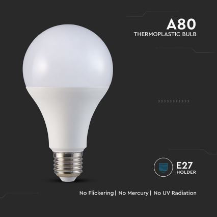 Bombilla LED A80 E27/20W/230V 4000K