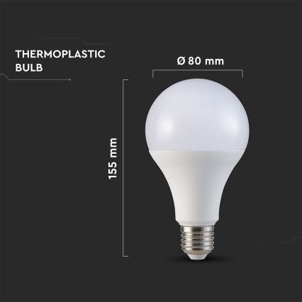 Bombilla LED A80 E27/20W/230V 4000K