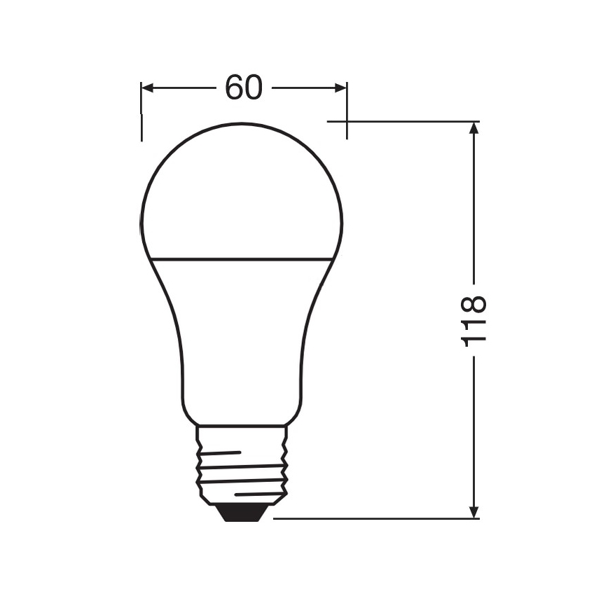 Bombilla LED antibacteriana A100 E27/13W/230V 6500K - Osram