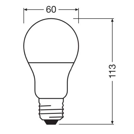 Bombilla LED antibacteriana A60 E27/8,5W/230V 2700K - Osram