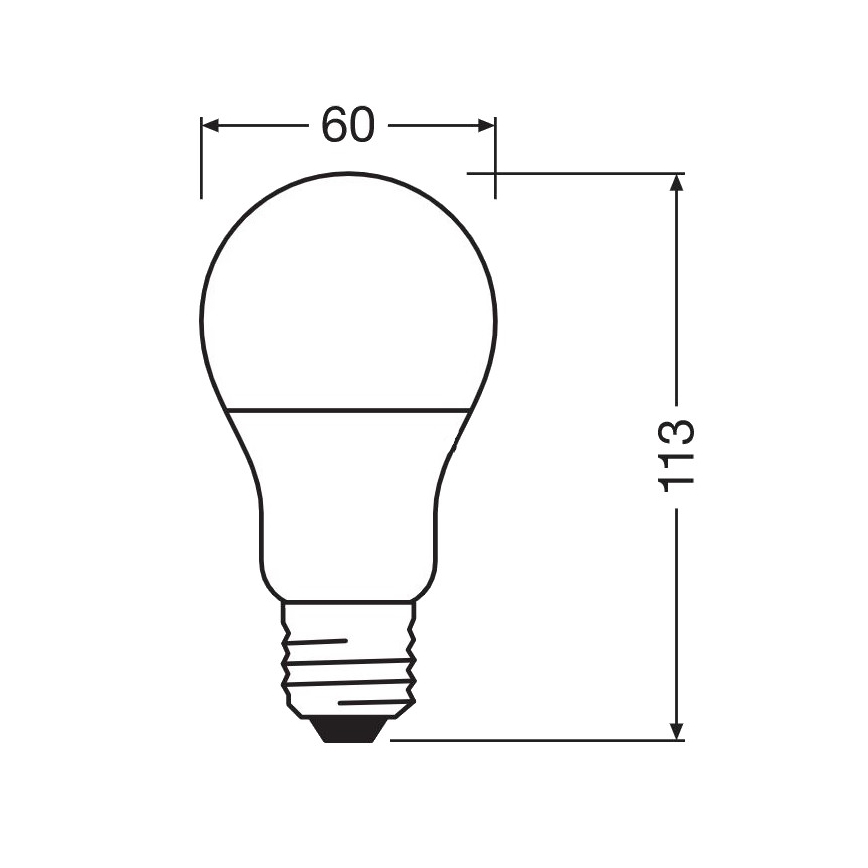 Bombilla LED antibacteriana A60 E27/8,5W/230V 2700K - Osram