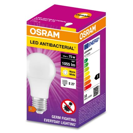 Bombilla LED antibacteriana A75 E27/10W/230V 2700K - Osram
