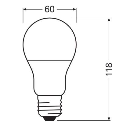 Bombilla LED antibacteriana A75 E27/10W/230V 2700K - Osram
