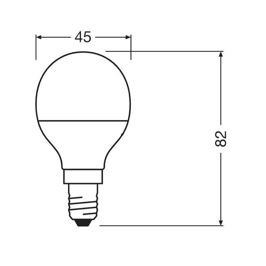 Bombilla LED antibacteriana P40 E14/4,9W/230V 2700K - Osram