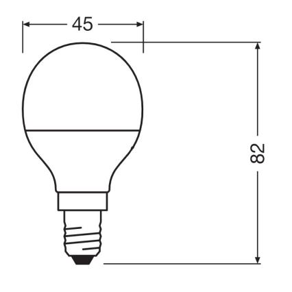 Bombilla LED antibacteriana P40 E14/4,9W/230V 6500K - Osram