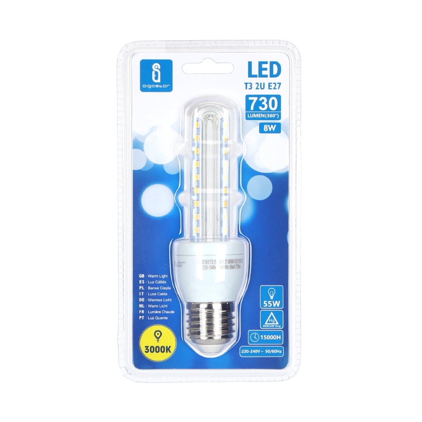 Bombilla LED B5 E27/8W/230V 3000K - Aigostar