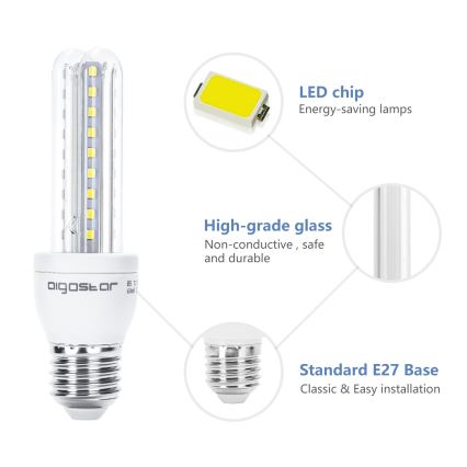 Bombilla LED B5 E27/8W/230V 6500K - Aigostar