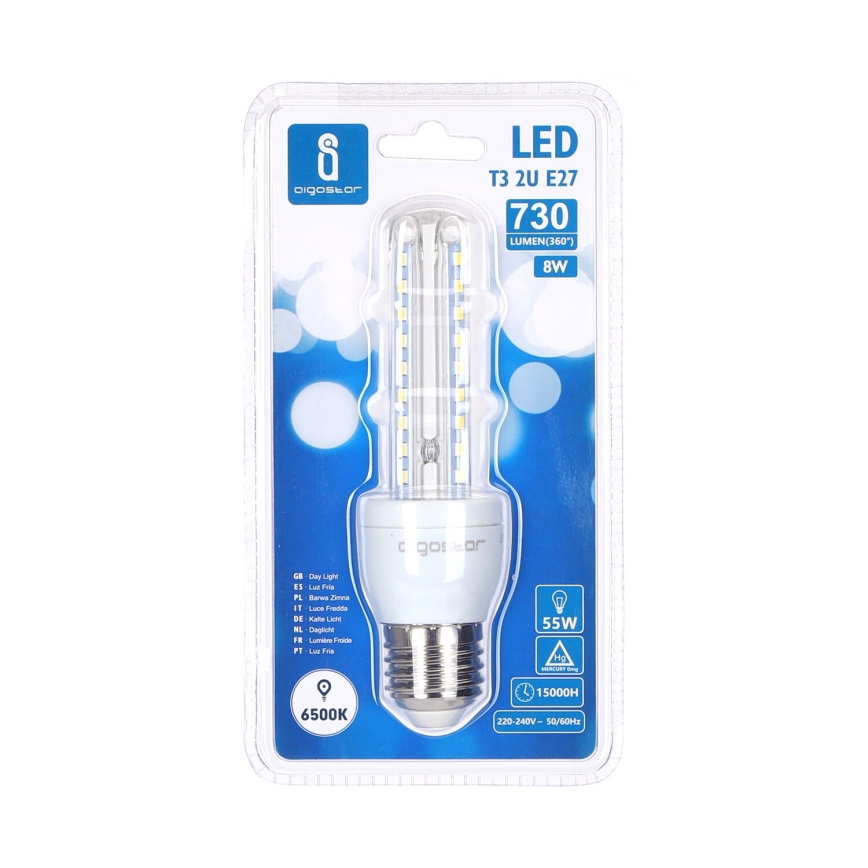 Bombilla LED B5 E27/8W/230V 6500K - Aigostar