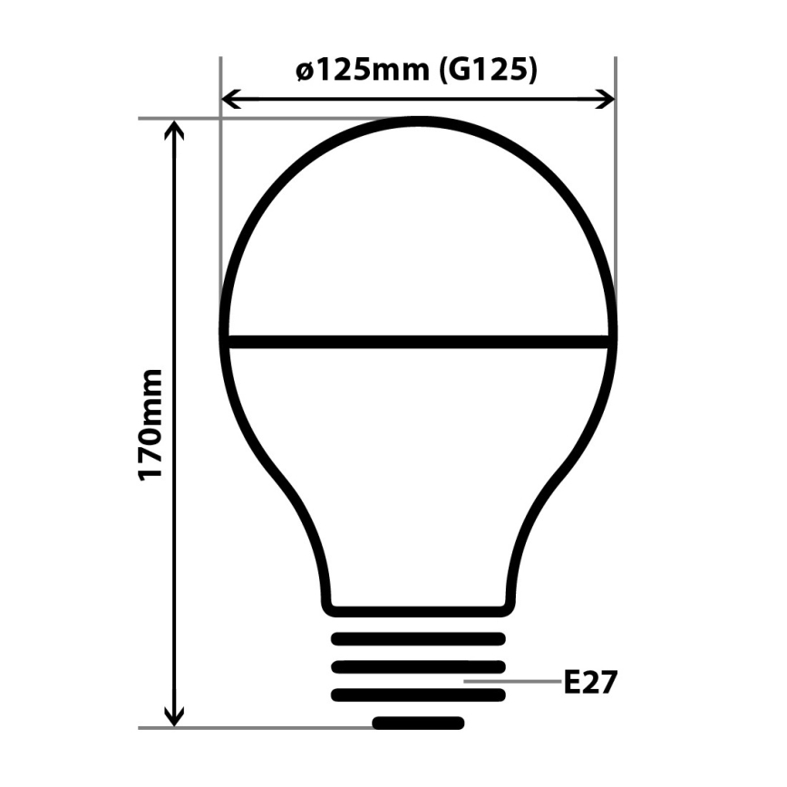 Bombilla LED con casquillo esférico de espejo DECOR MIRROR G125 E27/12W/230V 4200K dorado
