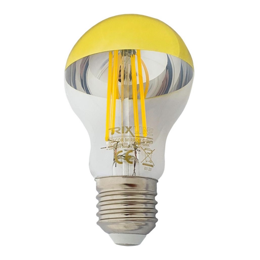 Bombilla LED con difusor espejo DECOR MIRROR A60 E27/8W/230V 4200K dorada