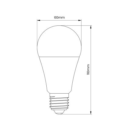 Bombilla LED con sensor A60 E27/9W/230V 3000K