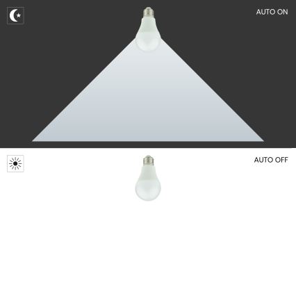 Bombilla LED con sensor crepuscular A60 E27/9W/230V 3000K