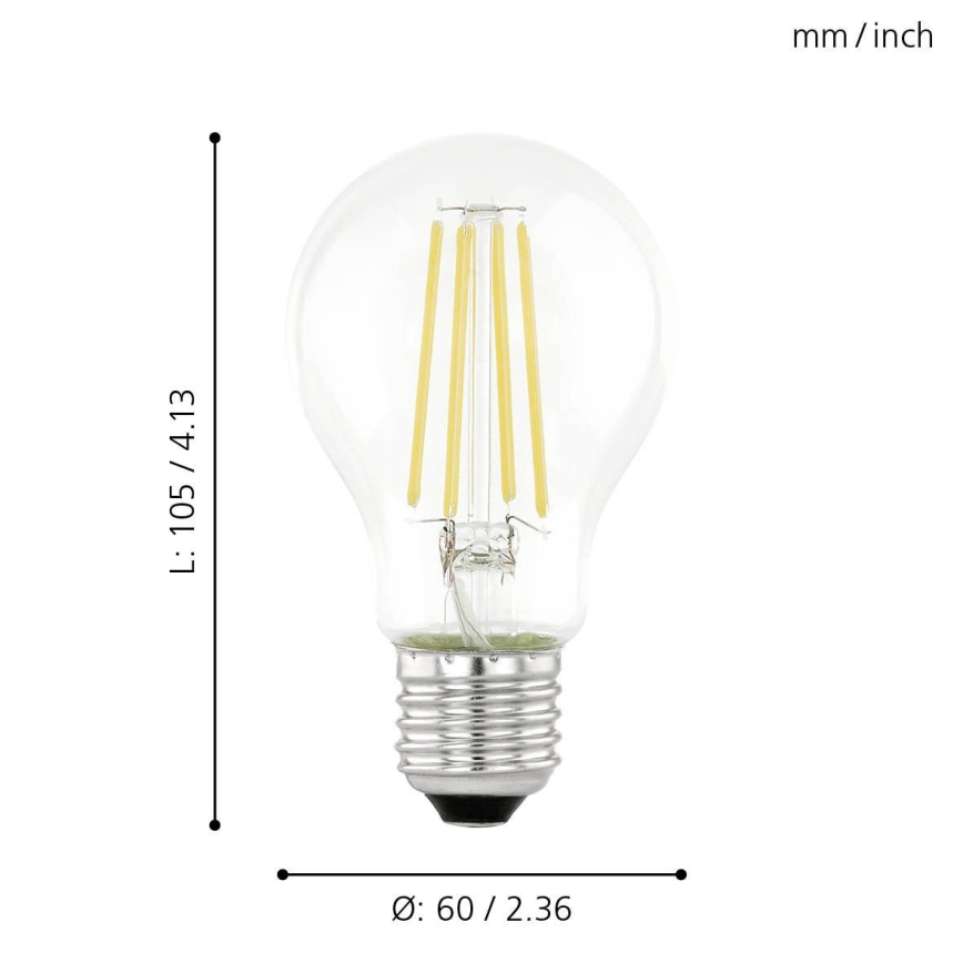 Bombilla LED con sensor VINTAGE A60 E27/6W/230V 3000K - Eglo 11886