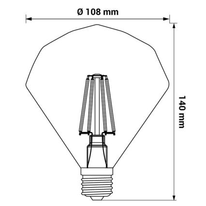 Bombilla LED CRYSTAL E27/4W/230V 2200K