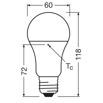 Bombilla LED de plástico reciclado A100 E27/14W/230V 4000K - Osram