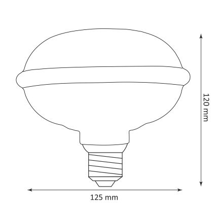 Bombilla LED DECO VINTAGE FILAMENT UFO130 E27/4W/230V 1800K