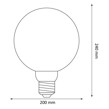Bombilla LED DECO VINTAGE G200 E27/4W/230V 1800K