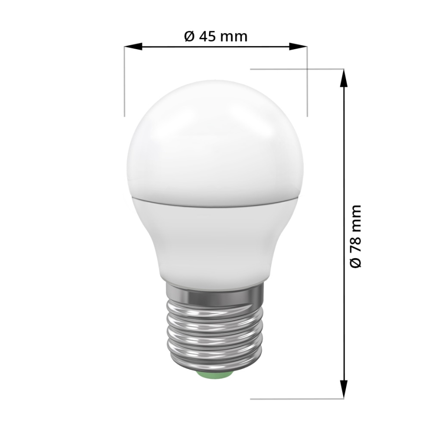 Bombilla LED ECOLINE G45 E27/7W/230V 3000K - Brilagi