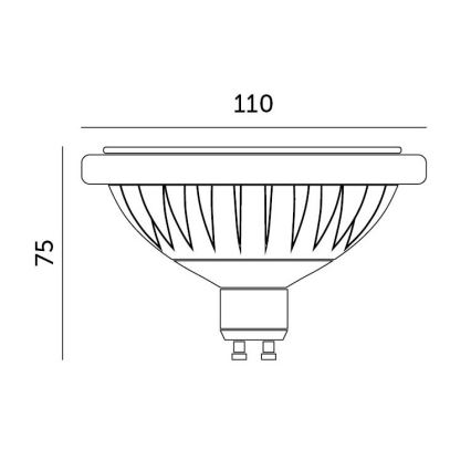 Bombilla LED ES111 GU10/15W/230V 4000K