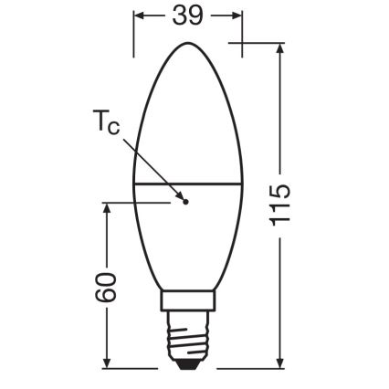 Bombilla LED fabricada con plástico reciclado B39 E14/7,5W/230V 2700K - Osram