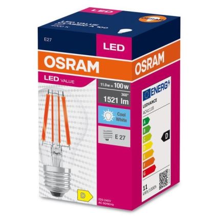 Bombilla LED FILAMENT A100 E27/11W/230V 4000K - Osram