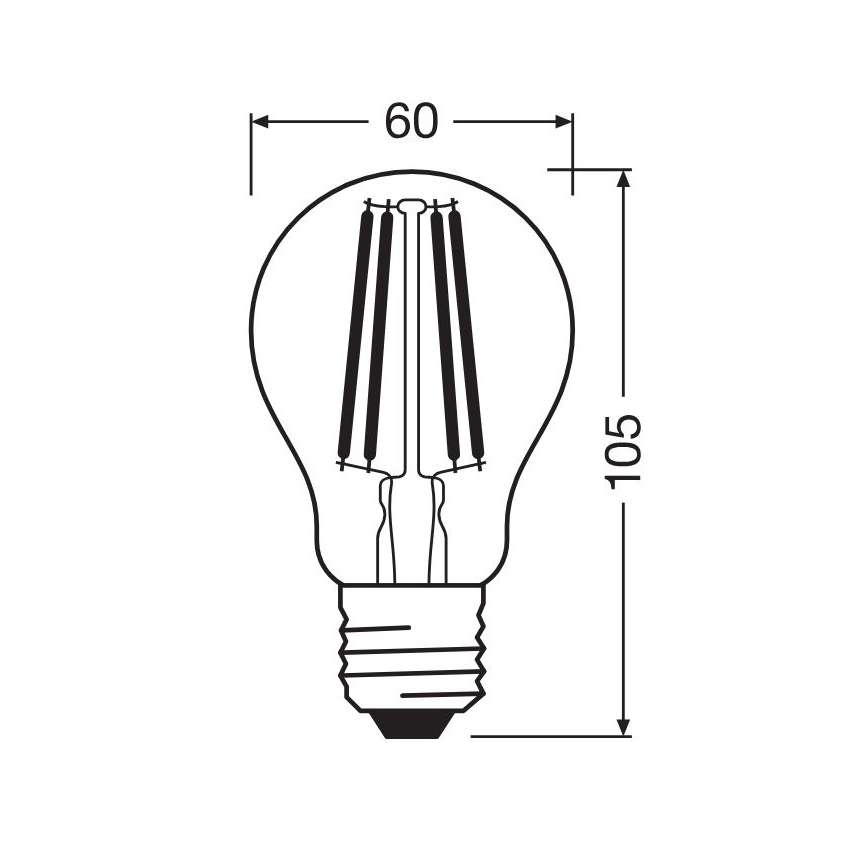 Bombilla LED FILAMENT A100 E27/11W/230V 4000K - Osram