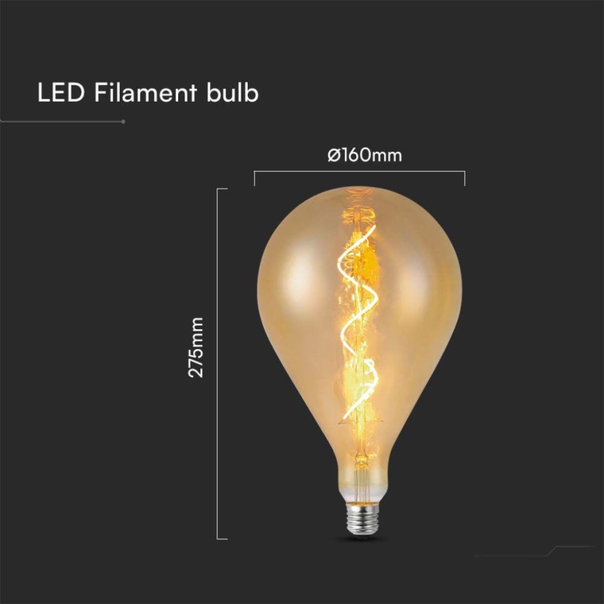 Bombilla LED FILAMENT A160 E27/4W/230V 2700K