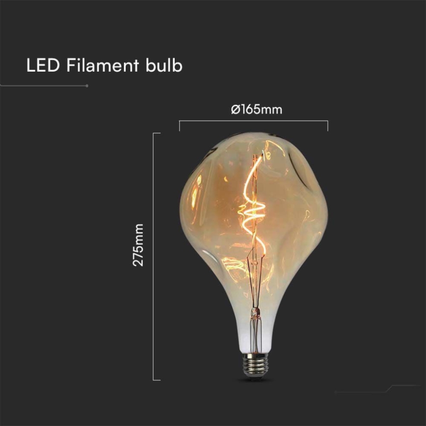 Bombilla LED FILAMENT A165 E27/4W/230V 2700K