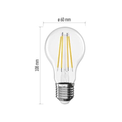 Bombilla LED FILAMENT A60 E27/5W/230V 4000K Clase energética A