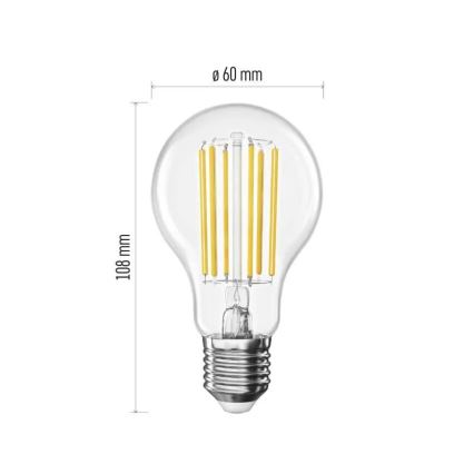 Bombilla LED FILAMENT A60 E27/7,2W/230V 4000K Clase energética A