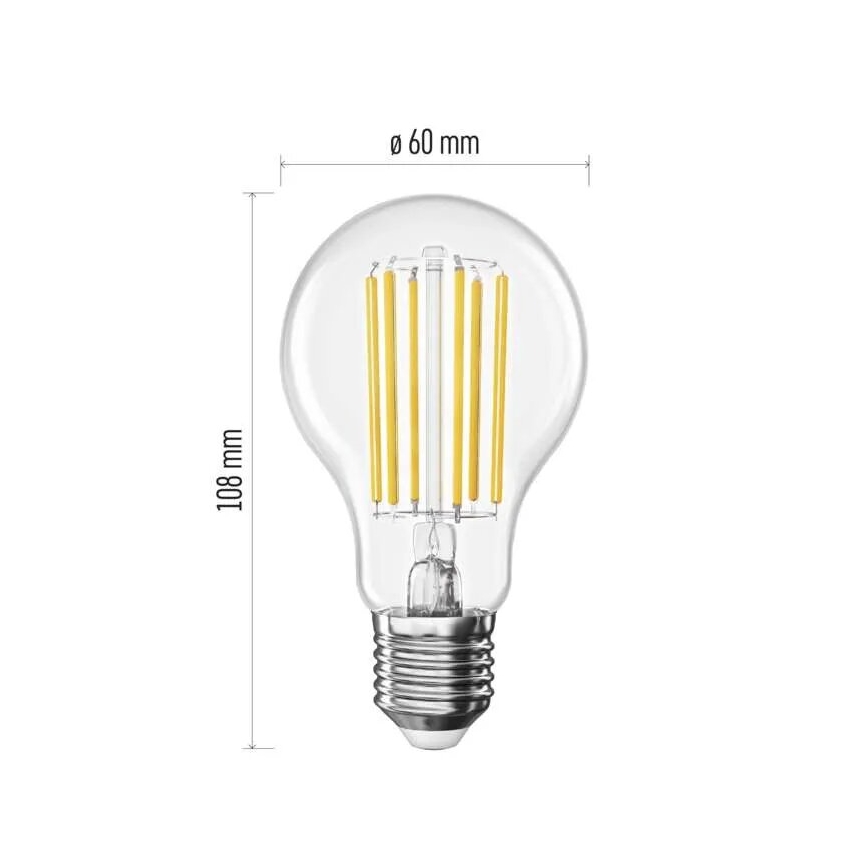Bombilla LED FILAMENT A60 E27/7,2W/230V 4000K Clase energética A