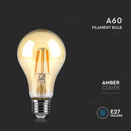 Bombilla LED FILAMENT AMBER A67 E27/10W/230V 2200K