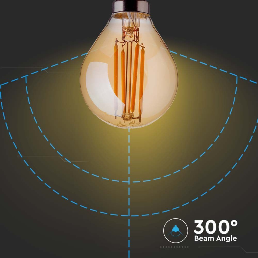 Bombilla LED FILAMENT AMBER P45 E14/4W/230V 2200K