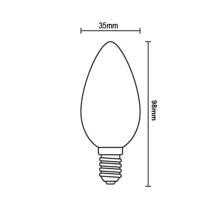 Bombilla LED WHITE FILAMENT C35 E14/4,5W/230V 3000K