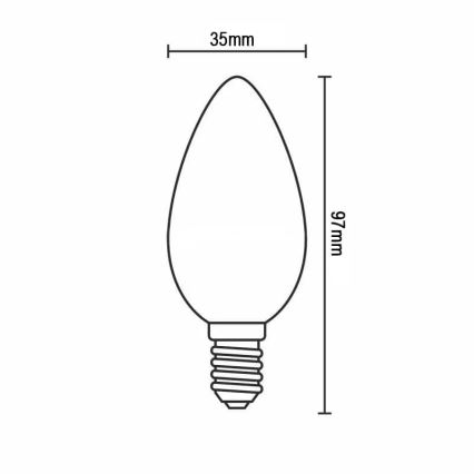 Bombilla LED FILAMENT C35 E14/4W/230V 4000K