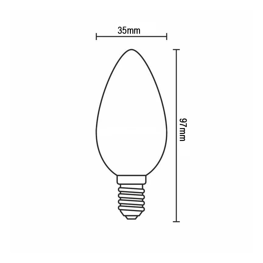 Bombilla LED FILAMENT C35 E14/4W/230V 4000K
